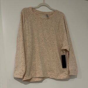 Mono B Speckled Beige Long Sleeve Top